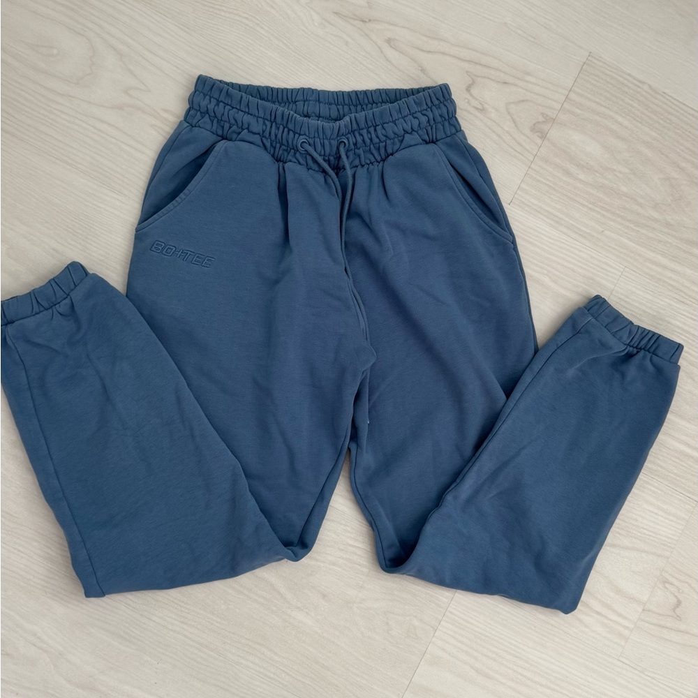 Blue Jogger Track Pants with Elastic Waistband
